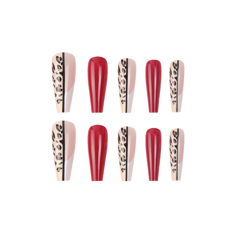 Leopard Print and Glossy Press-On Nail Set Stornfield