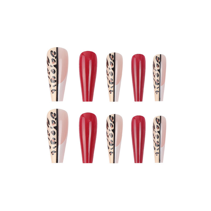 Leopard Print and Glossy Press-On Nail Set Stornfield