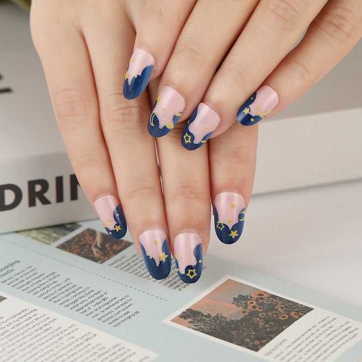 Creative design artificial nails with piano keys motif Stornfield