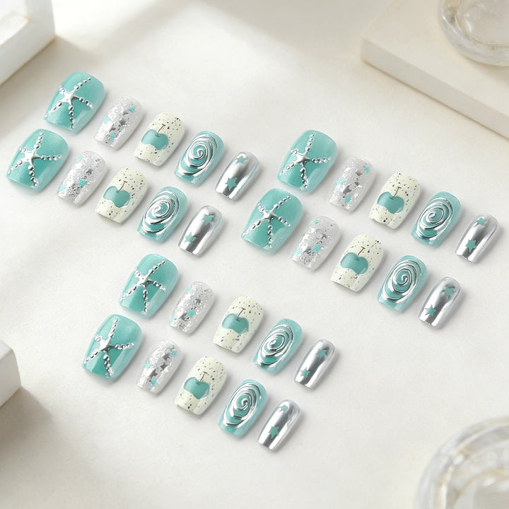 Ocean-Inspired Press-On Nail Set Stornfield