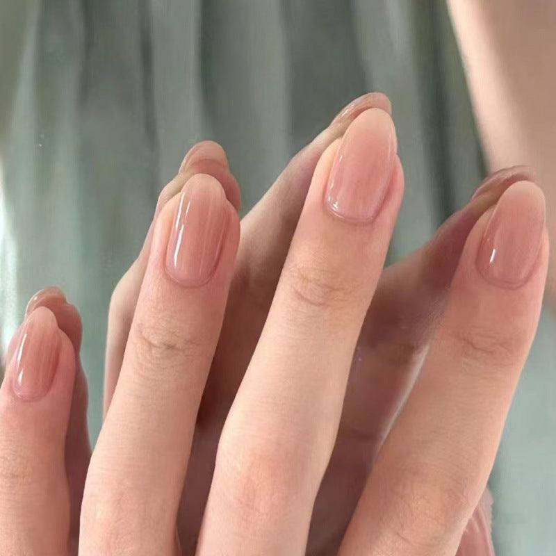 Natural Glossy Almond-Shaped Press-On Nail Tips Stornfield