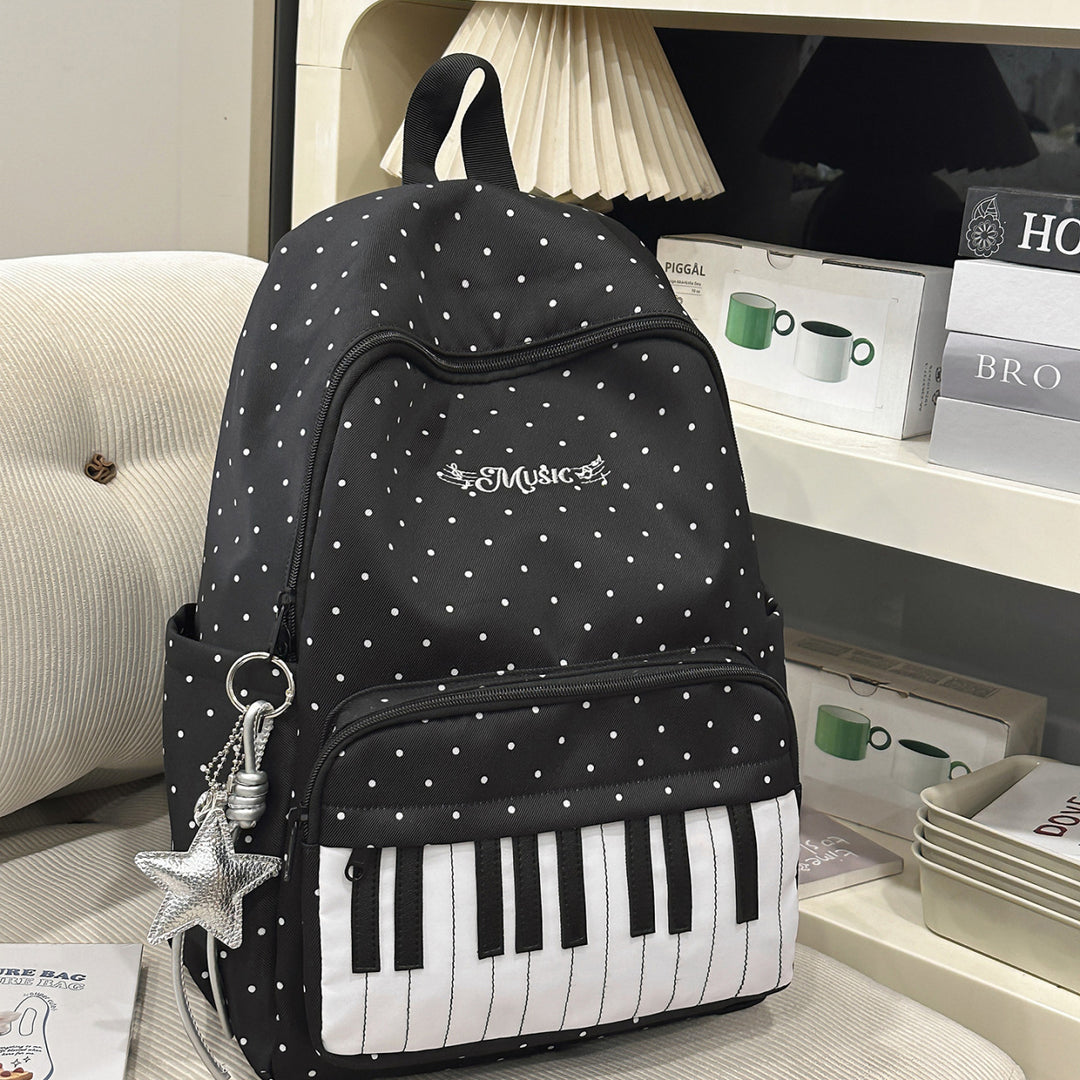 Musical-Themed Polka Dot Backpack Stornfield