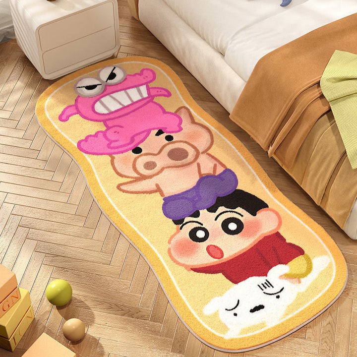 Cartoon-Themed Rectangular Bath Mat