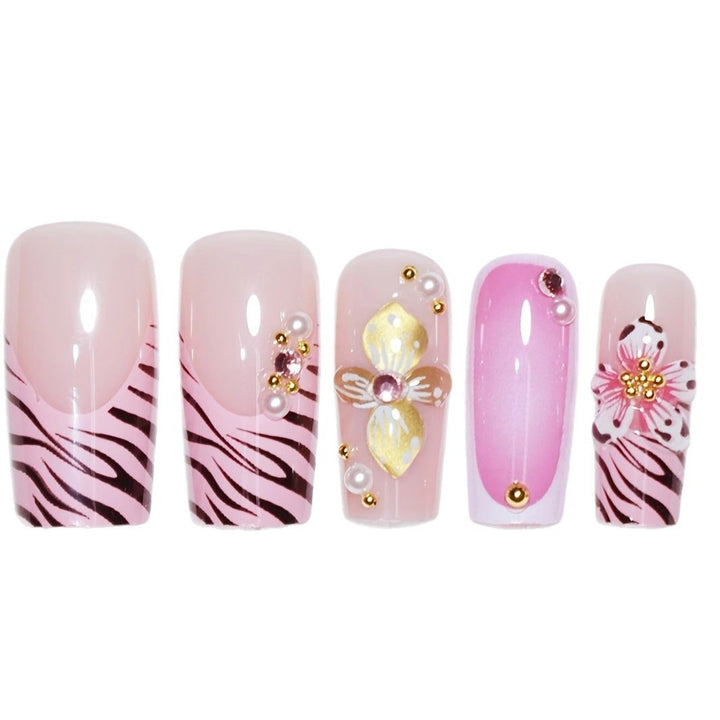 Floral Design Acrylic Nail Art Stornfield