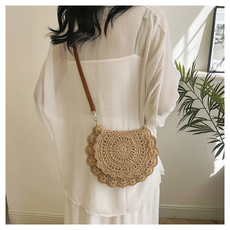 Handmade shoulder bag with floral patterns Stornfield