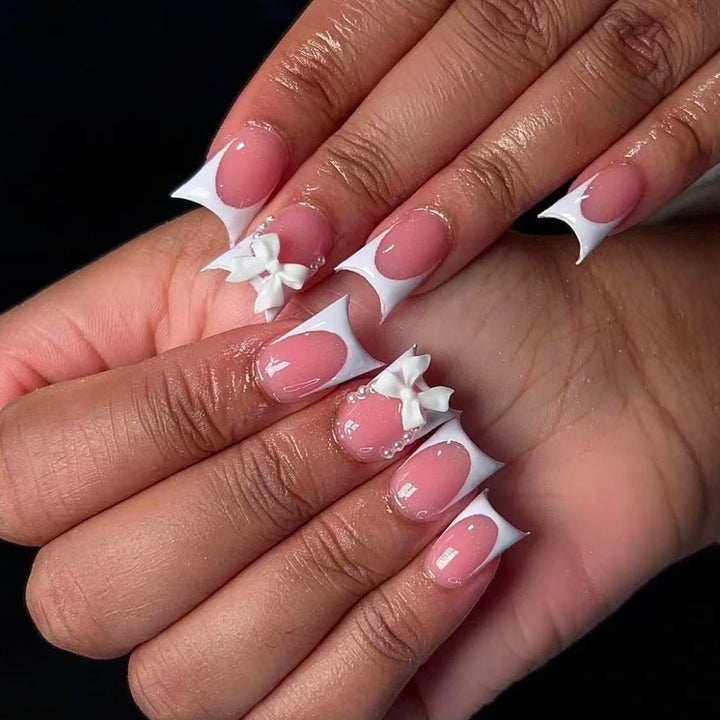 Designer Bow-Embellished Nail Art Extensions Stornfield