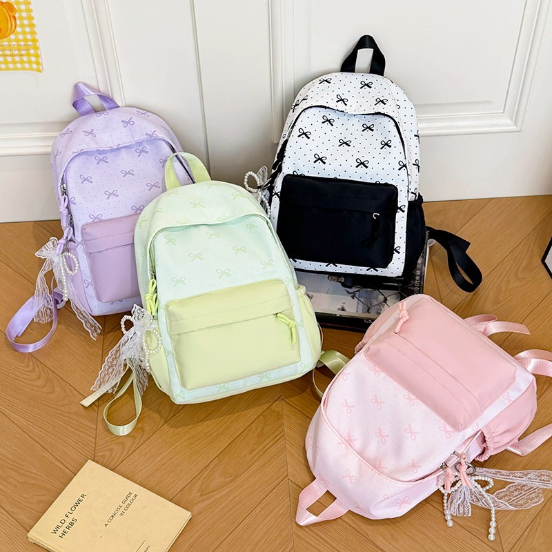 Cute Decorative Bow-Themed Backpack Stornfield
