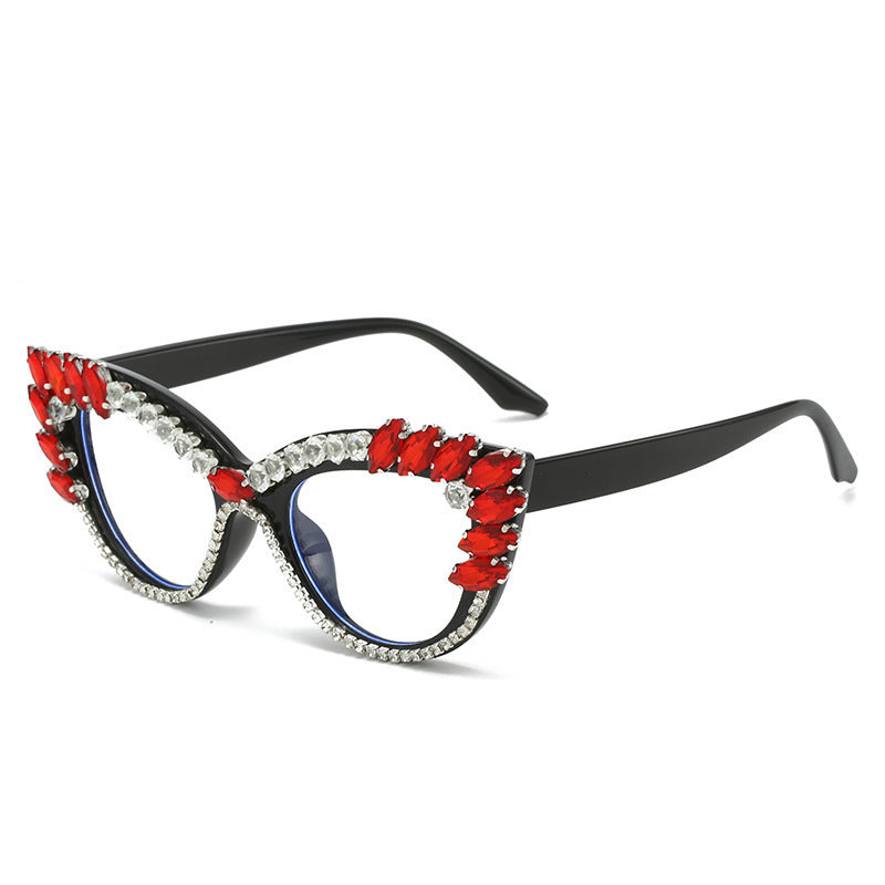 Women's Glamorous Cat-Eye Sunglasses with Crystal Decoration Stornfield