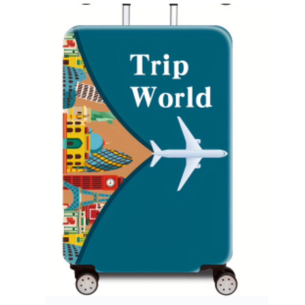 Women's Hard Shell Suitcase with Urban Airplane Design Stornfield
