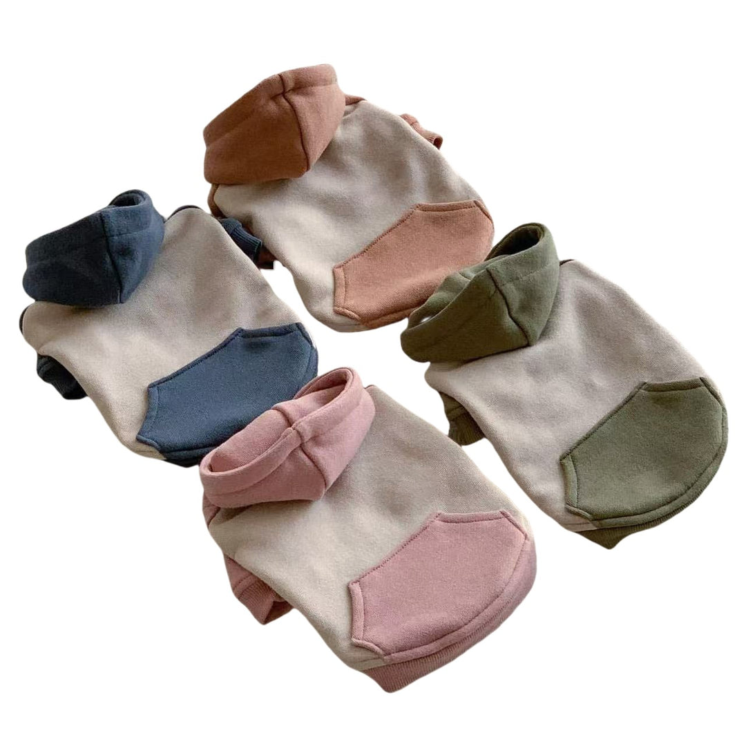 Small Dog Fleece Hoodie with Ribbed Cuffs and Hood