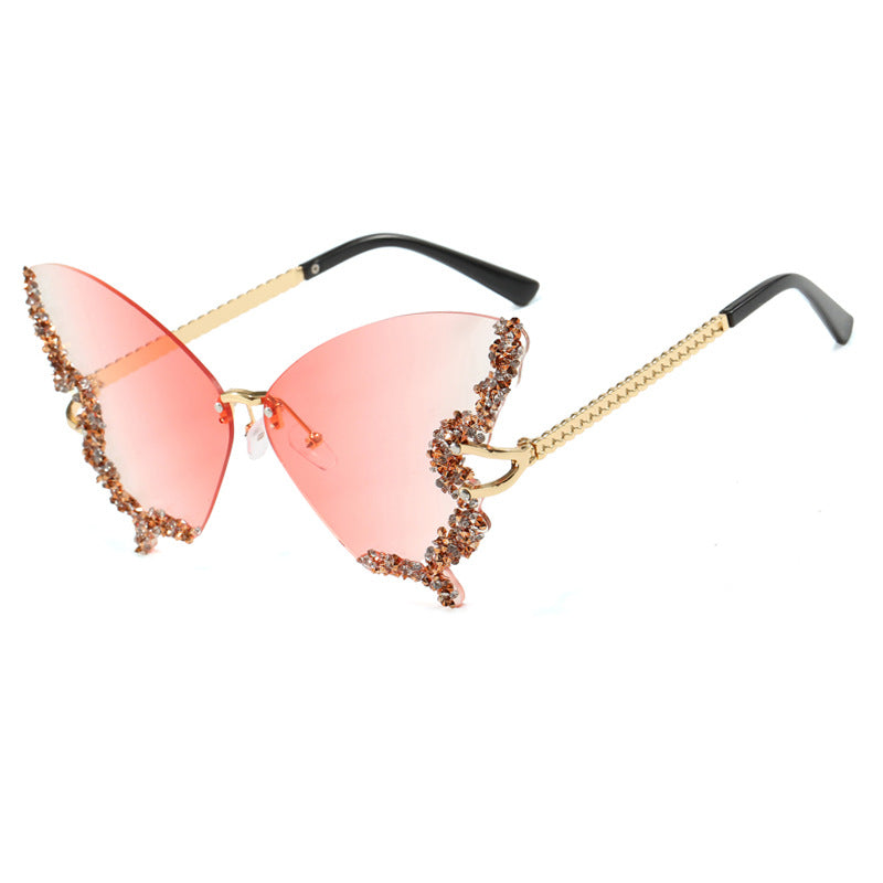 Women's large cat-eye sunglasses with sparkling rhinestone embellishment and elegant frame Stornfield