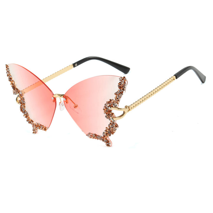 Women's large cat-eye sunglasses with sparkling rhinestone embellishment and elegant frame Stornfield