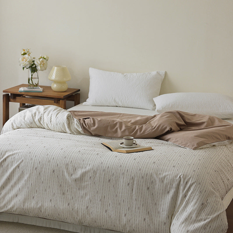 Bedding set made of high-quality cotton satin with duvet cover and pillowcases