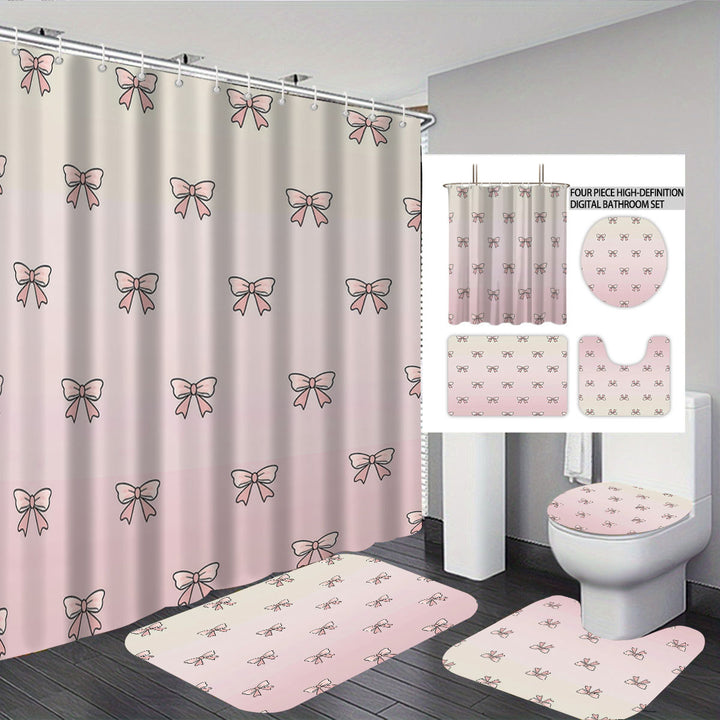 Digital Bow Pattern Bathroom Décor Set Stornfield