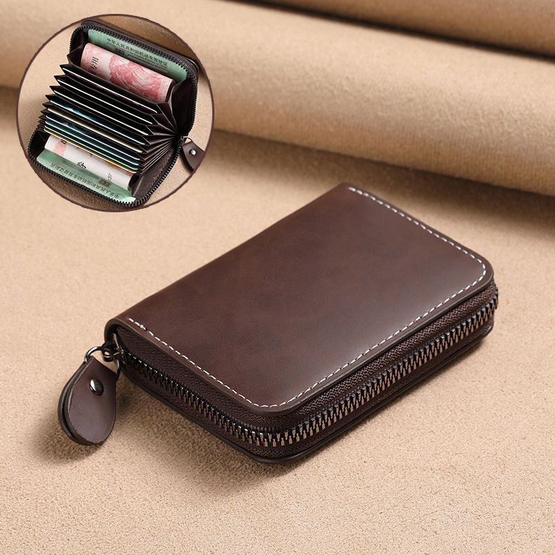 Zippered Leather Wallet