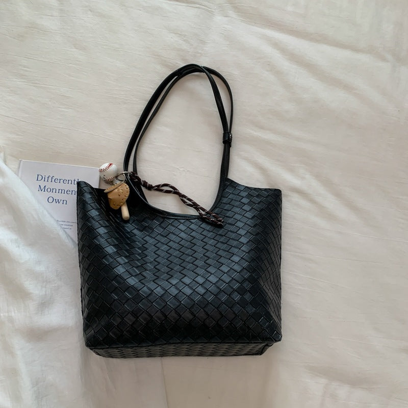 Woven Textured Tote Bag