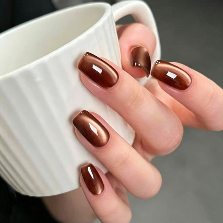 Artificial nails with matte finish and sparkling accents Stornfield