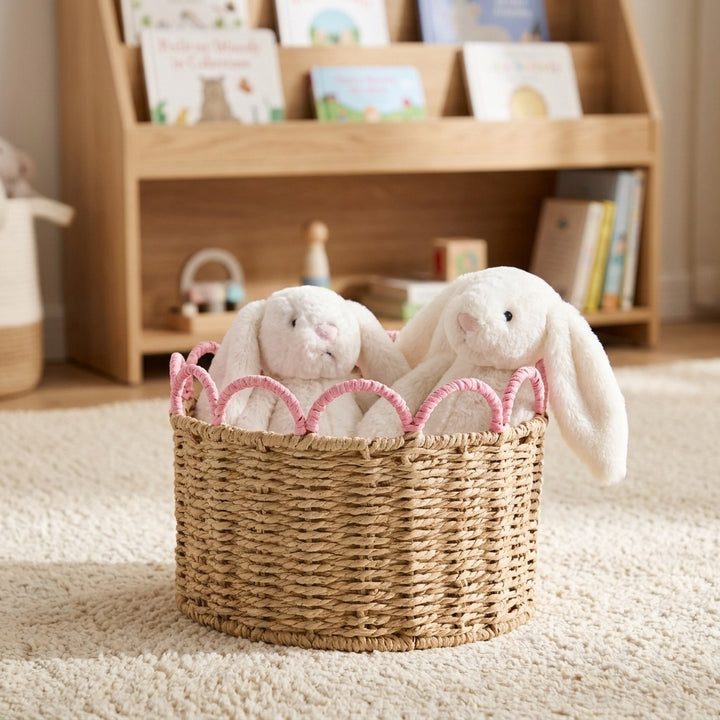 Decorative storage basket with wave pattern Stornfield