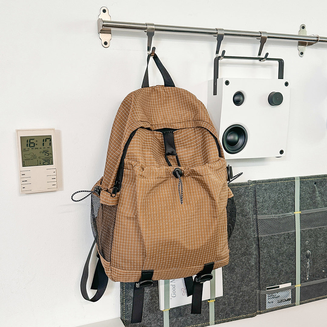 Lightweight Checkerboard Pattern Backpack Stornfield