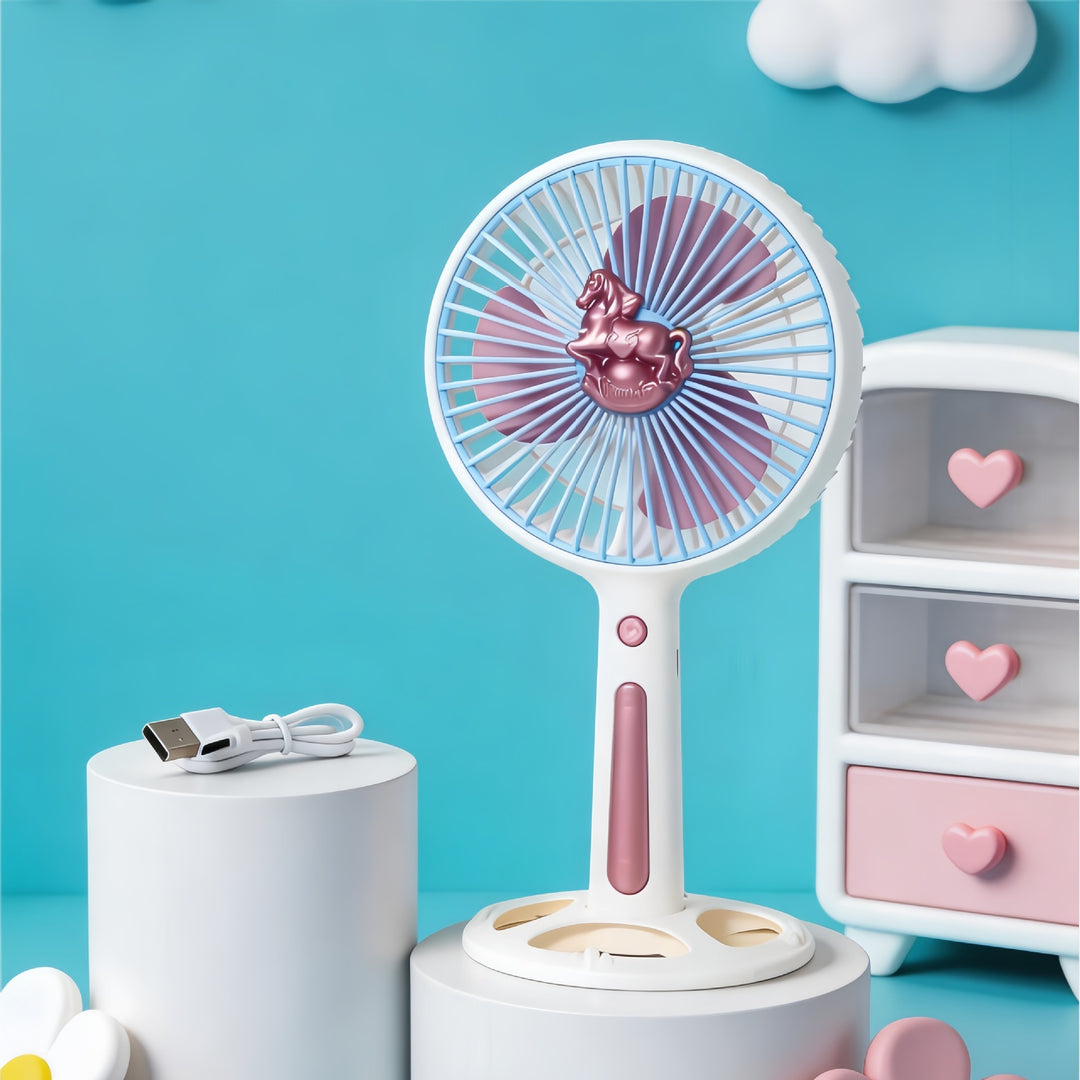 Women's Portable Mini Fan with USB Charging Function and Ergonomic Handle Stornfield
