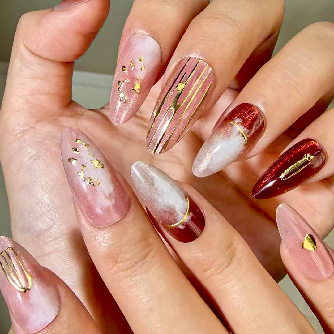 Elegant Press-On Nail Art Set Stornfield