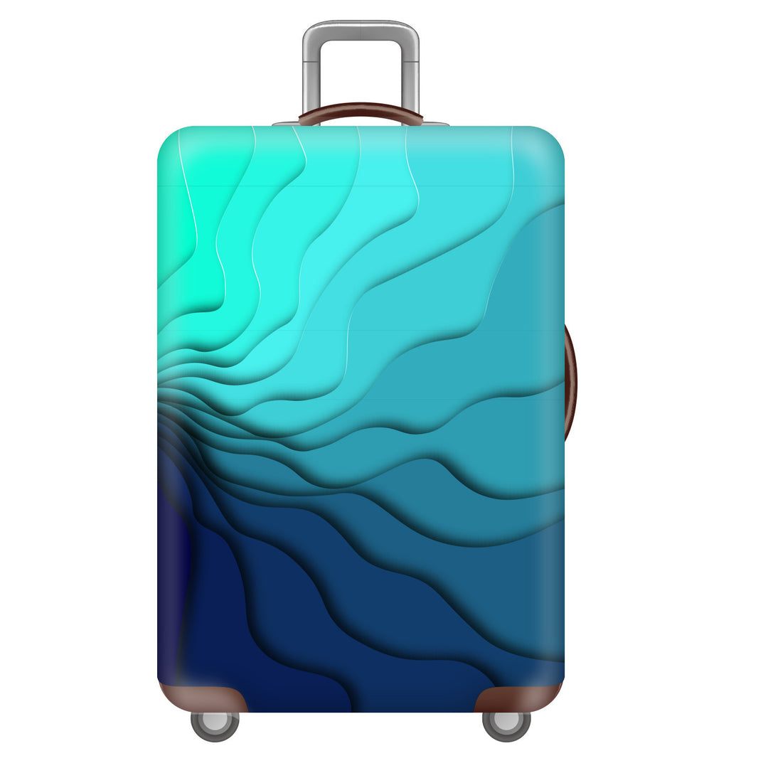 Unisex non-elastic suitcase cover with tropical leaf pattern, stretch protective cover for hard shell and soft case Stornfield