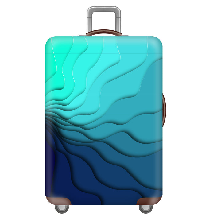 Unisex non-elastic suitcase cover with tropical leaf pattern, stretch protective cover for hard shell and soft case Stornfield