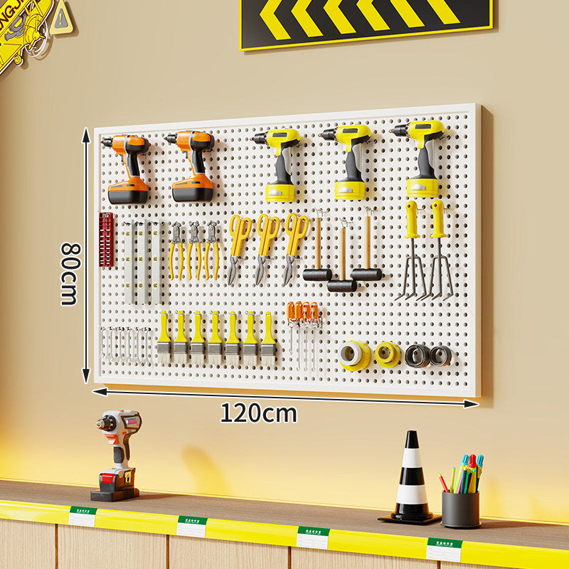 Large Rectangle Wall-Mounted Perforated Metal Pegboard Tool Storage Panel