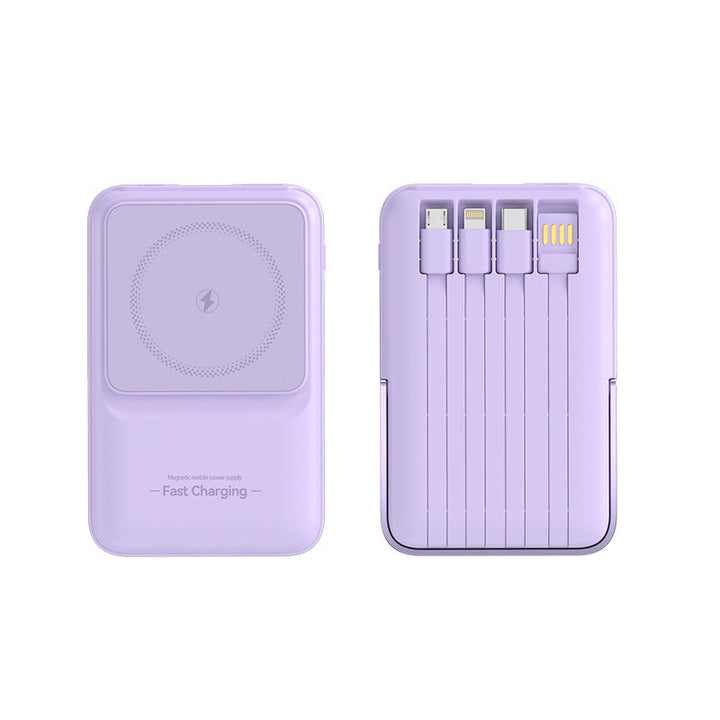 Portable power bank with magnetic charging technology and integrated cable management Stornfield