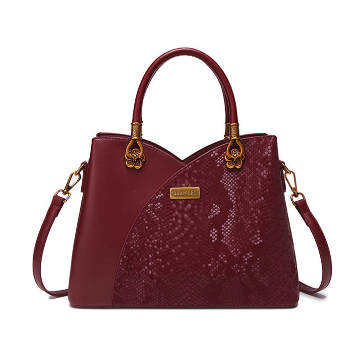 Textured Leather Handbag