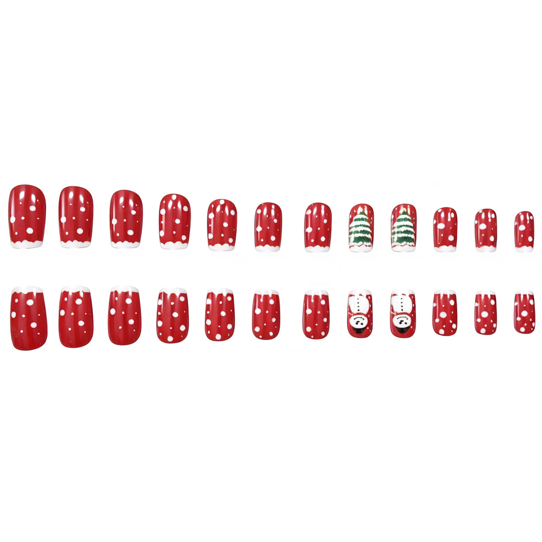 Festive Christmas-Themed Acrylic Nail Art Stornfield