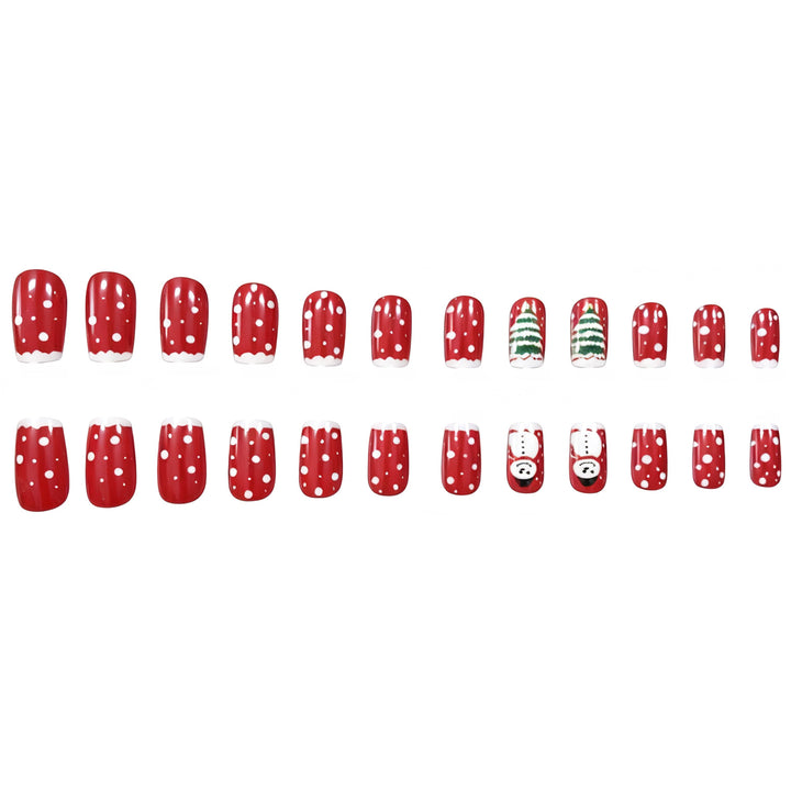 Festive Christmas-Themed Acrylic Nail Art Stornfield