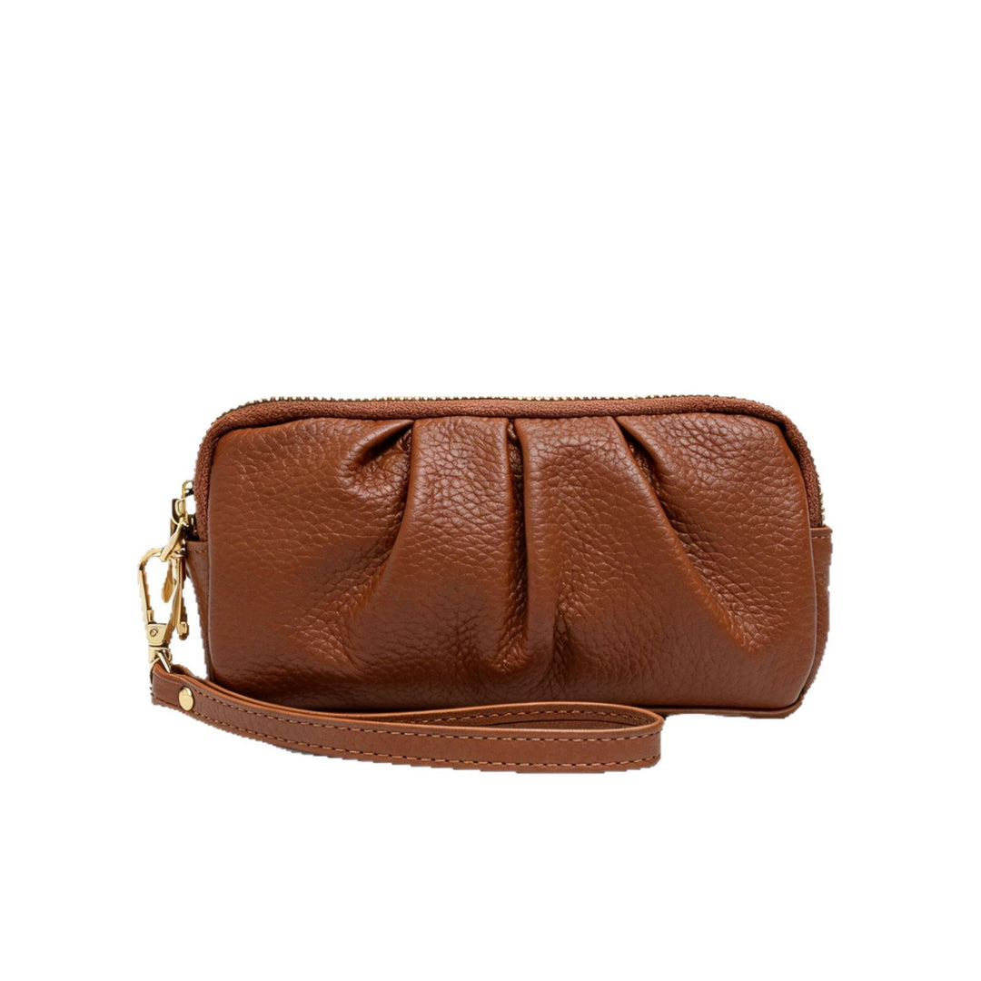 Textured Leather Zip Clutch Wallet Stornfield