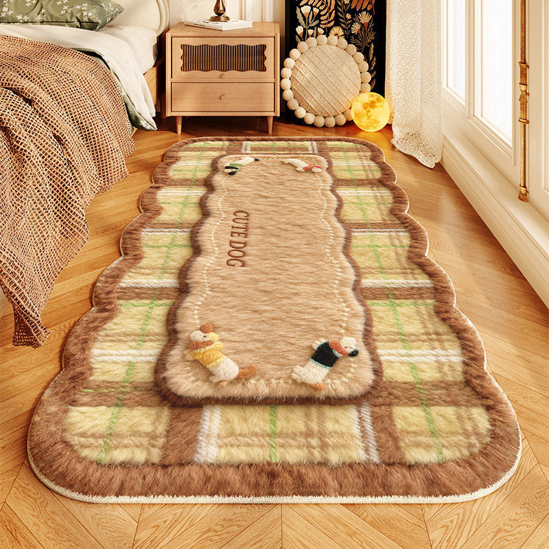 Adorable Dog-Themed Plush Bath Rug