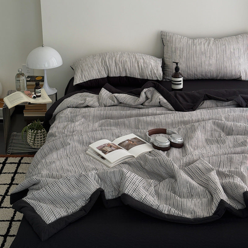 Striped Lightweight Quilted Bedspread