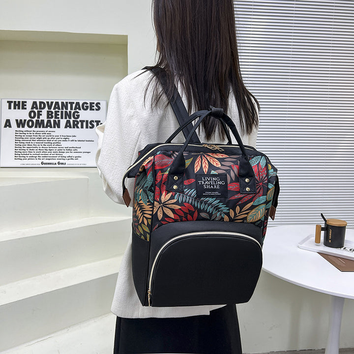 Floral Print Multi-Functional Backpack Stornfield