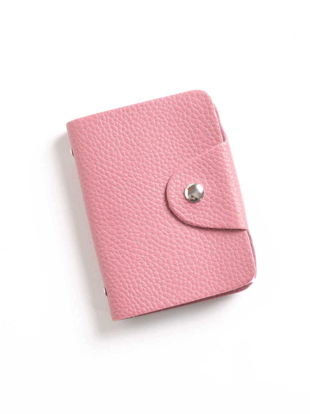 Compact Textured Leather Card Wallet