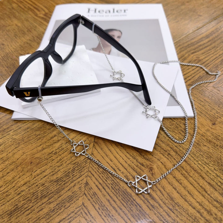 Dangle Chain Necklace with Star Accents Stornfield