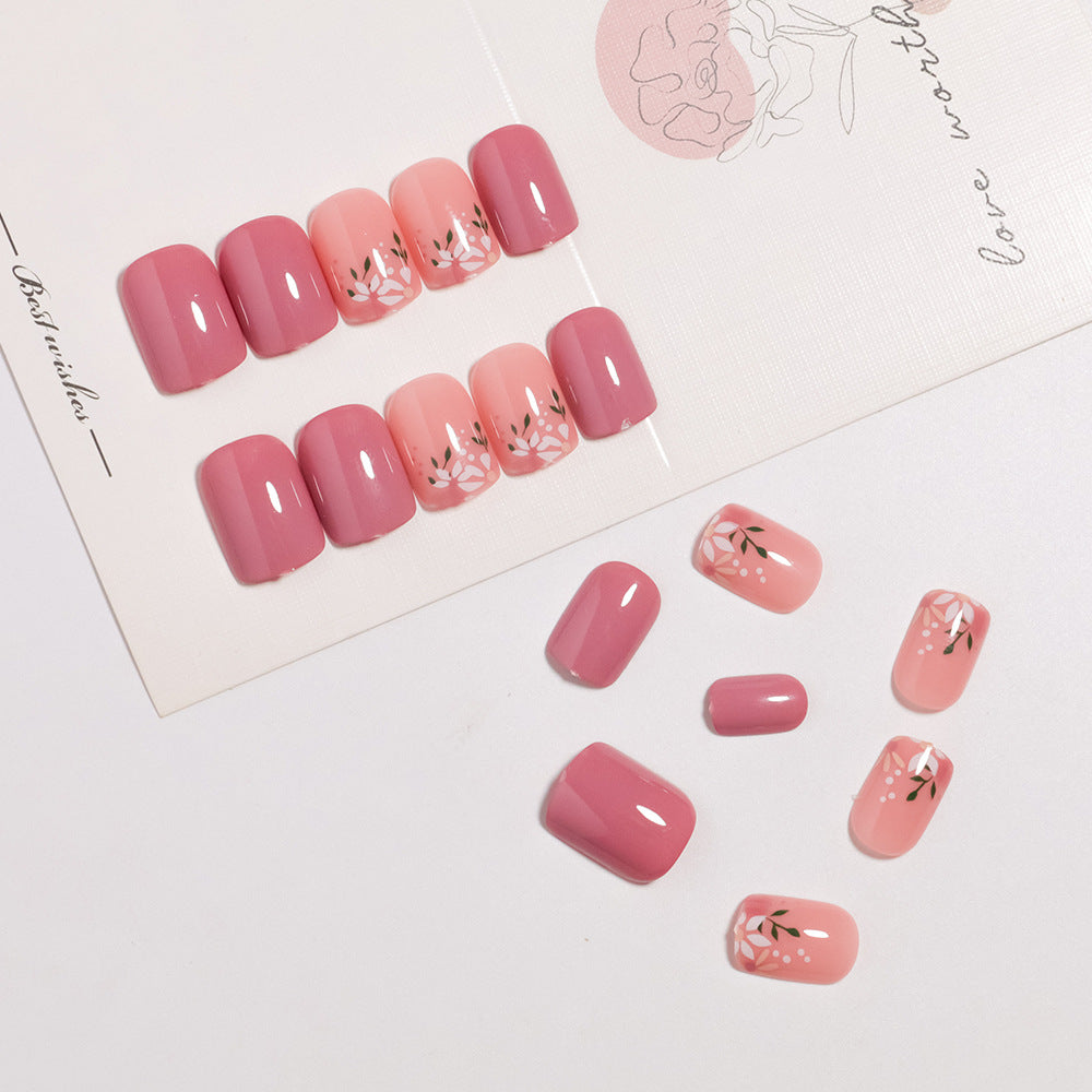 Artistic Floral Nail Design Press-On Set Stornfield