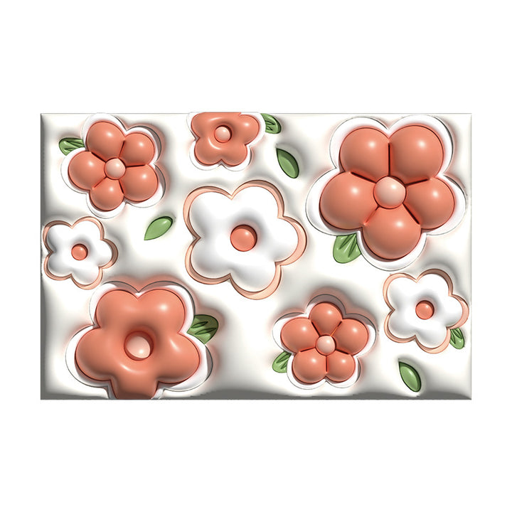 Decorative Soft Floral Patterned Kitchen Mat