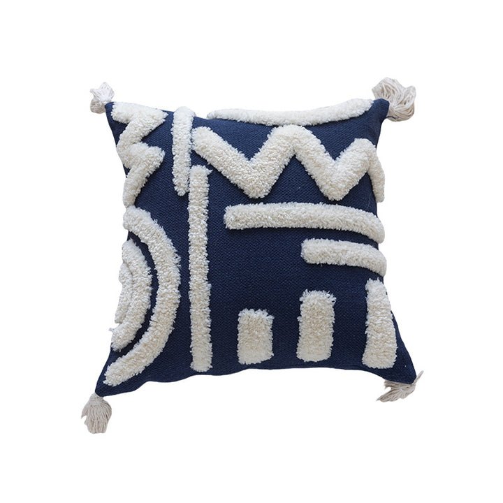 Textured Geometric Throw Pillow