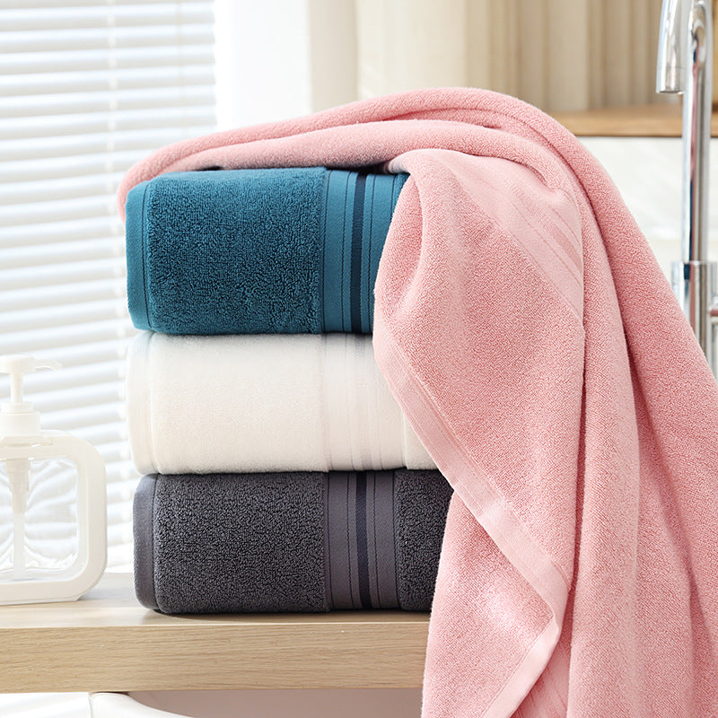 Large soft cotton terry bath towel absorbent wellness towel