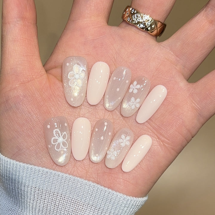 Artificial nails with romantic flower designs Stornfield 1787307536