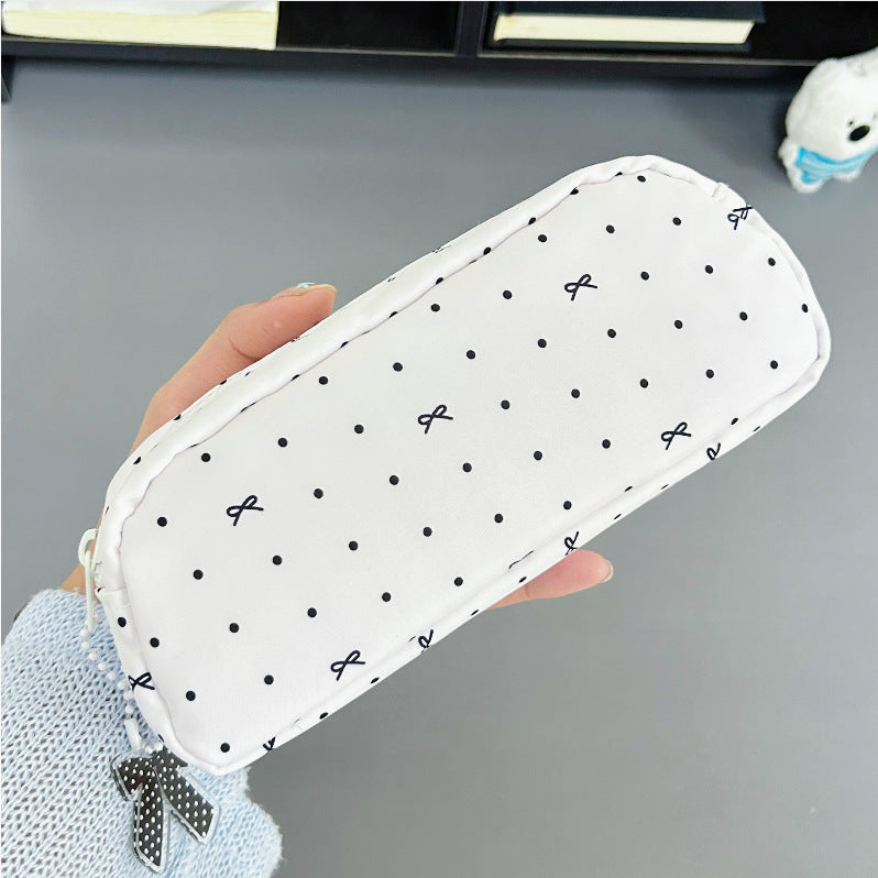 Polka Dot Patterned Pencil Case
