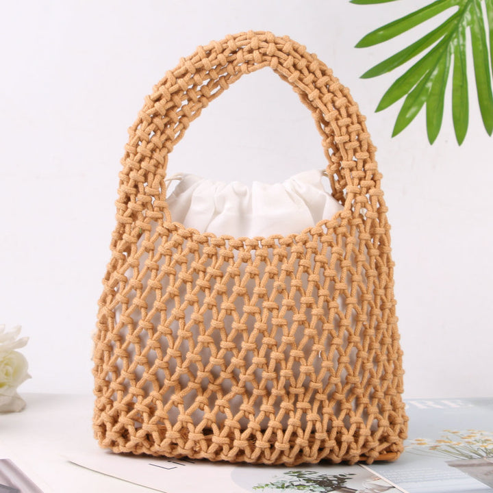 Hand-knotted tote bag made of natural cotton Stornfield