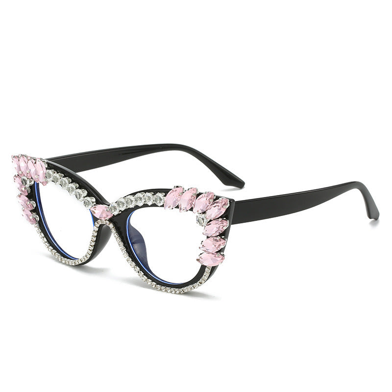 Women's Glamorous Cat-Eye Sunglasses with Crystal Decoration Stornfield