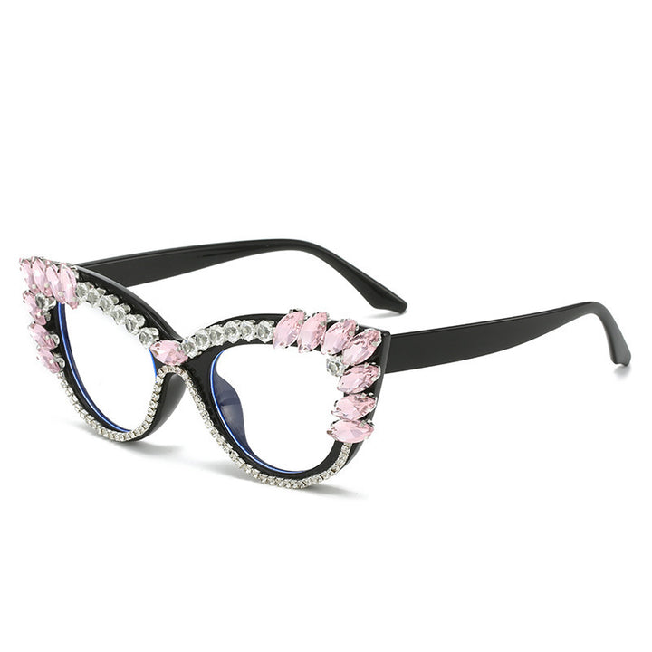Women's Glamorous Cat-Eye Sunglasses with Crystal Decoration Stornfield