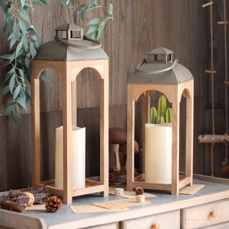 Decorative wooden lantern Stornfield