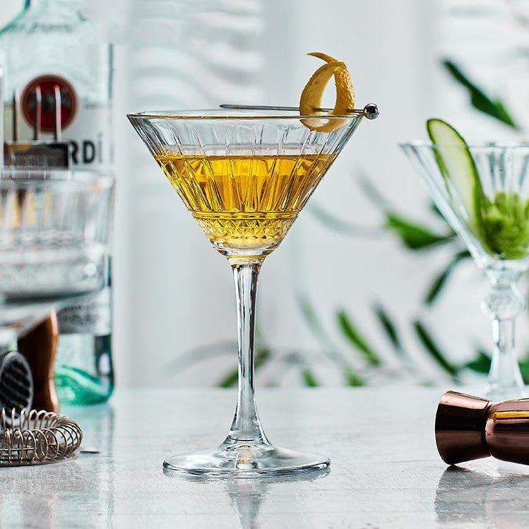 Patterned Martini Cocktail Glasses | Stornfield