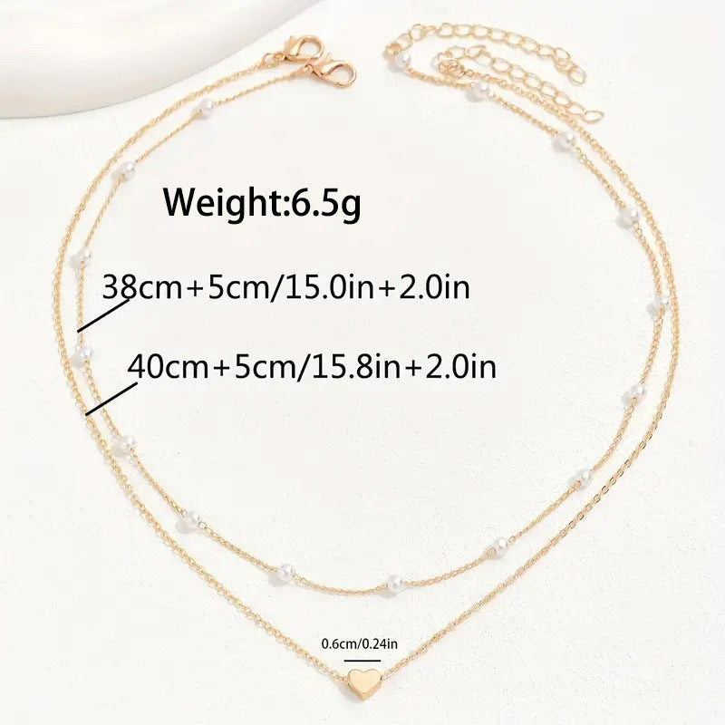 Double Layered Elegant Pearl Necklace Stornfield